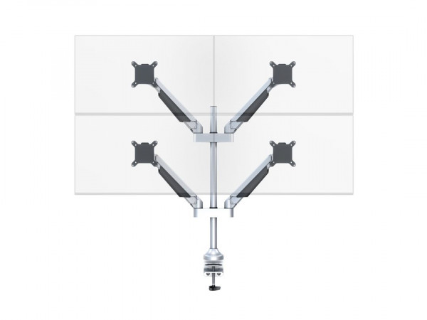 Monitorhalter Quad mit Gasfeder 15"- 32", silber