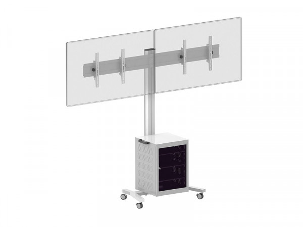 TV Ständer Dual, 2x60", Metall, silber