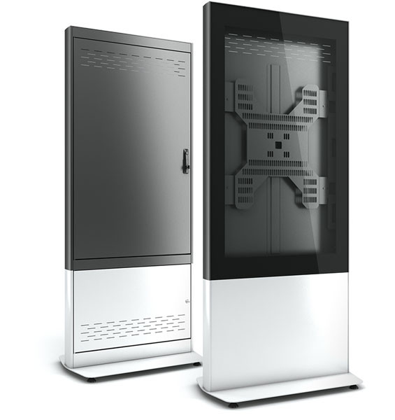 Indoor Stele Portrait, 43" Bildschirm, schwarz