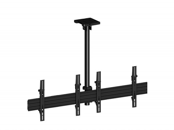 Deckenhalter 2x,40-65", schwarz, VESA 100x100