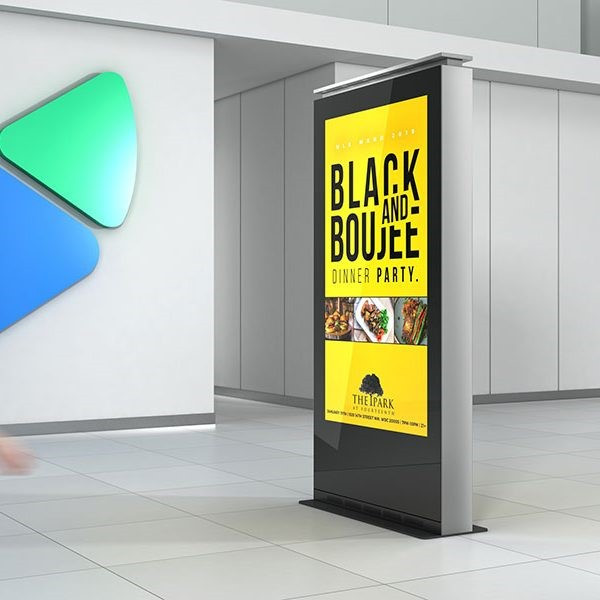 Indoor Stele Portrait, 49" Bildschirm