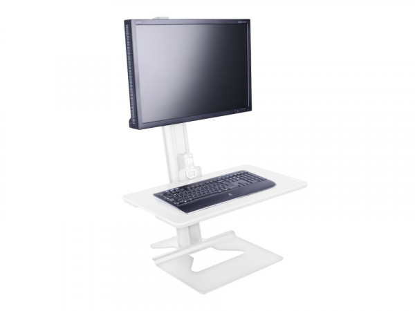 Steharbeitsplatz, Aluminium, weiss, max 30"