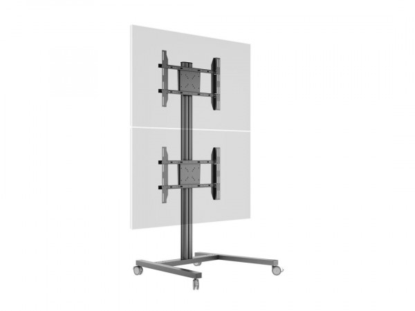 TV Ständer Dual vertikal - 55", Metall, schwarz