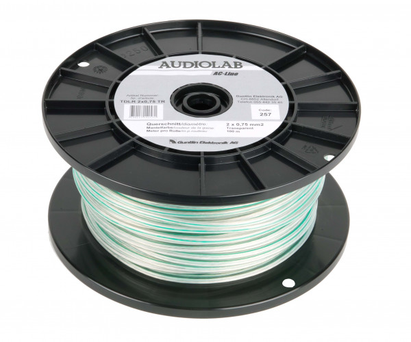 Hiflex-LS-Kabel, transparent, 2x0.75mm2, 200m