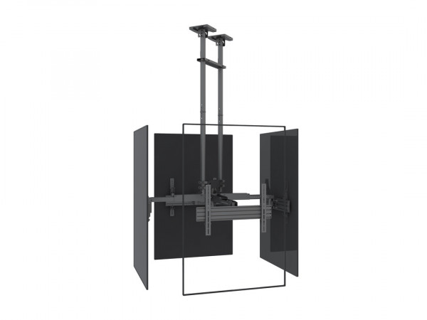 Deckenhalter 4x, 50"-75", schwarz, VESA 100x