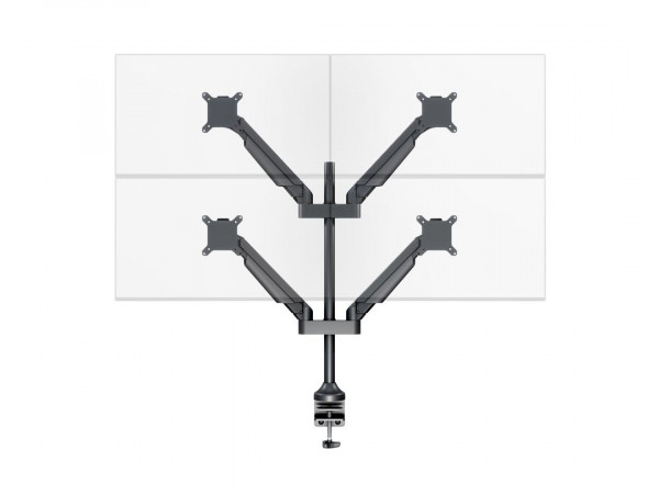 Monitorhalter Quad mit Gasfeder15"- 32",schwarz