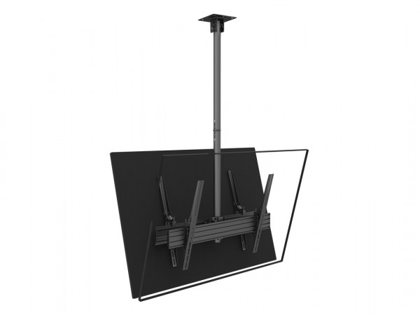 Deckenhalter, 2 x 40"-75", schwarz,Back to Back