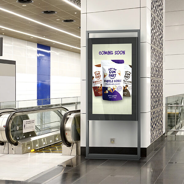Indoor Stele Portrait, 55" Bildschirm, 4mm